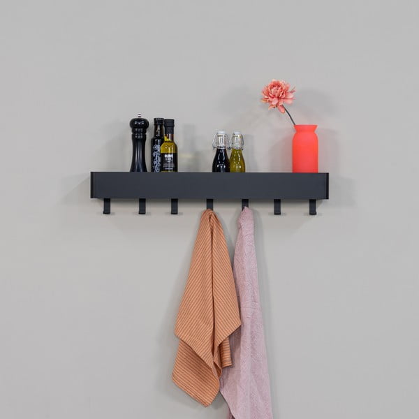 Melns tērauda sienas vannas istabas plaukts Multi – Spinder Design-image-4