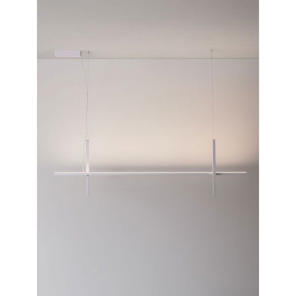 Matēti balta alumīnija LED piekaramā lampa ar akrila stikla abažūru Looma – Nova Luce-image-4