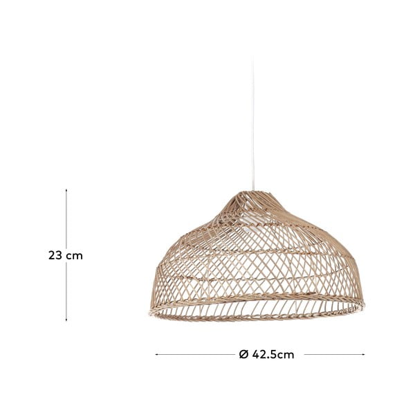 Dabīga toņa rotangpalmas abažūrs ø 42,5 cm Dyara – Kave Home-image-4