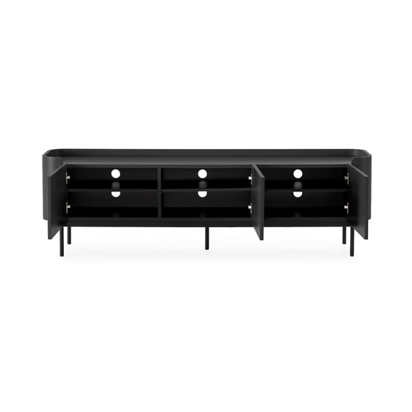 Melns TV galdiņš 180x55x40 cm Willa – MOME-image-3