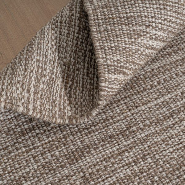 Brūns divpusējs paklājs no vilnas maisījuma 80x150 cm – Ixia-image-2