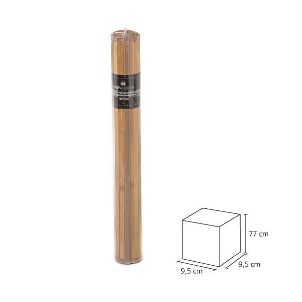 Sinepju dzeltens/brūns bambusa celiņa paklājs 75x175 cm – Casa Selección-image-4