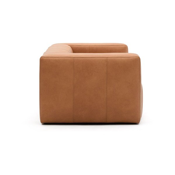 Brūns ādas dīvāns 240 cm Blok – Kave Home-image-3