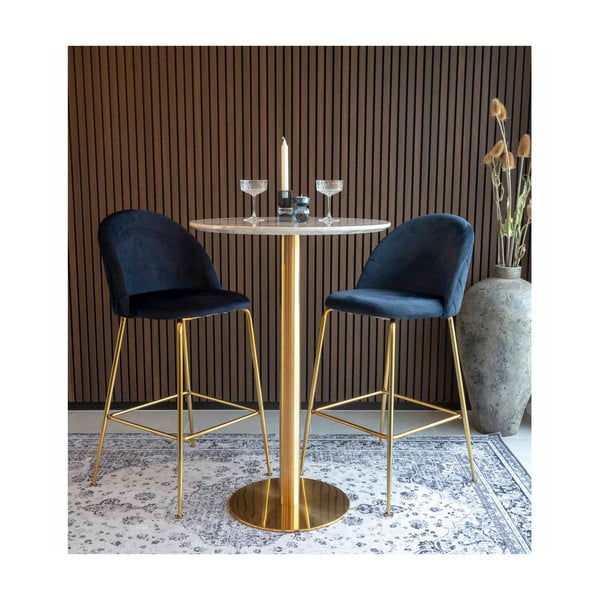 Apaļš bāra galds ar marmora imitācijas galda virsmu ø 70 cm Bolzano – House Nordic-image-4