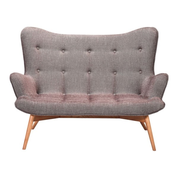 Pelēks un rozā divvietīgs dīvāns Kare Design Angels