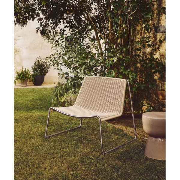 Bēšs dārza atpūtas krēsls Tavari – Kave Home-image-1