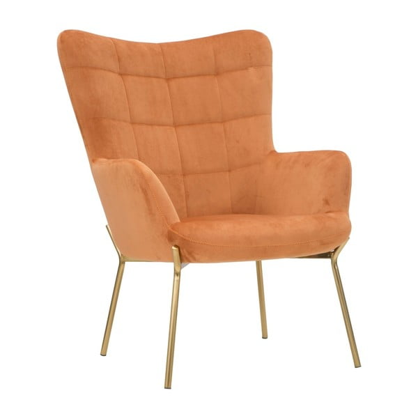 Oranžs krēsls ar zeltainām dzelzs kājām Mauro Ferretti Onnimus