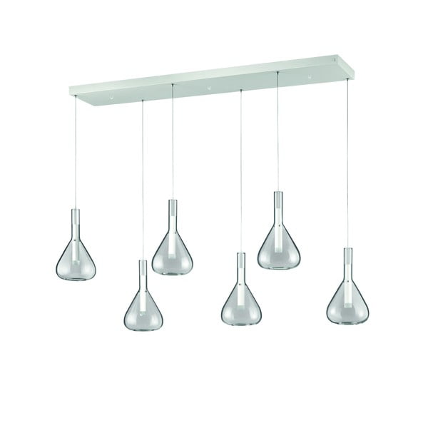 Balta LED piekaramā lampa ar stikla abažūru Cipera – CINQUE-image-1