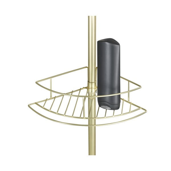 Stūra regulējams vannas istabas plaukts no nerūsējošā tērauda zelta krāsā Dolcedo – Wenko-image-4