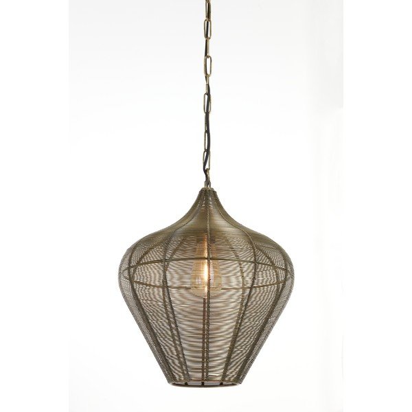 Bronzas krāsas metāla piekaramā lampa ø 36 cm Alvaro – Light & Living-image-1