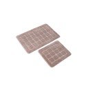 Brūni vannas istabas paklājiņi (2 gab.) 50x80 cm Kareli – Foutastic