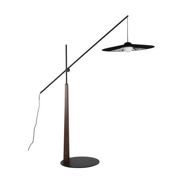 Melna/tumša dabīga toņa stāvlampa (augstums 200 cm) Belle – Zuiver