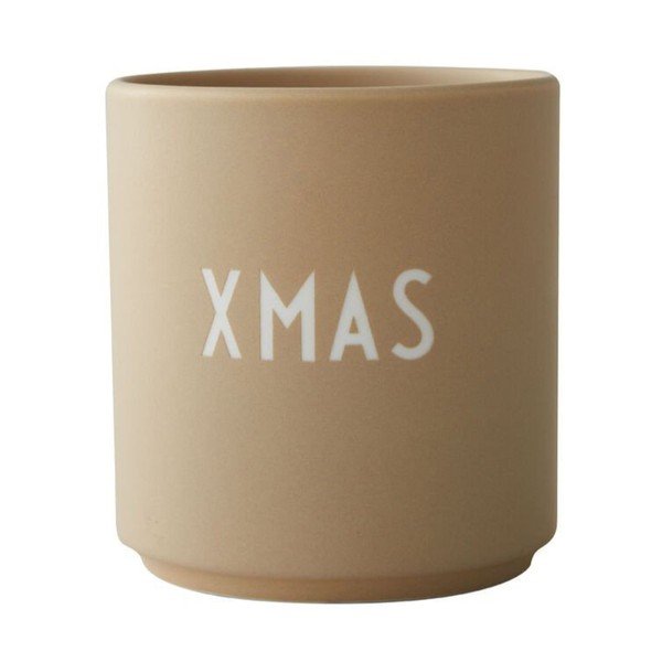 Bēša porcelāna imitācijas krūze Design Letters Favourite, 0,25 l