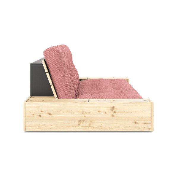 Rozā velveta izvelkamais dīvāns 244 cm Base – Karup Design-image-3