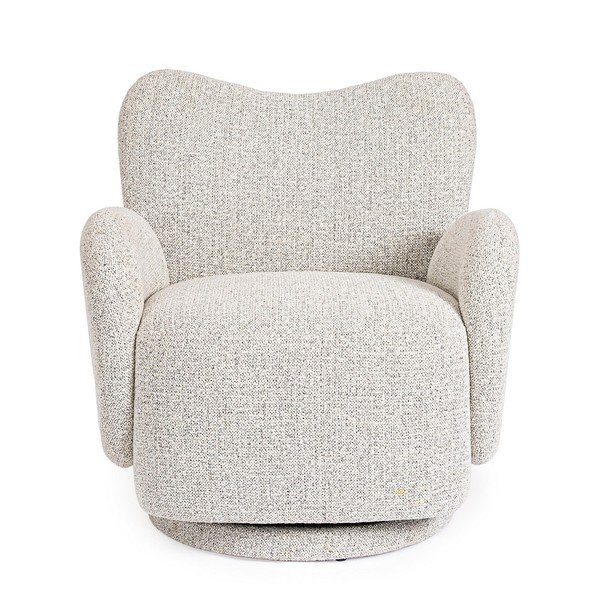 Gaiši pelēks grozāms atpūtas krēsls Harper – Bizzotto-image-2