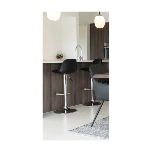 Melni grozāmi bāra krēsli (2 gab.) 82 cm Trondheim – House Nordic-image-1
