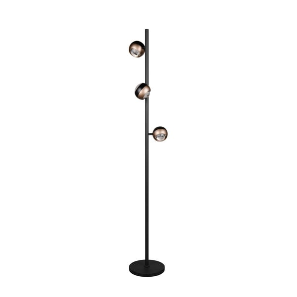 Melna/bronzas krāsas LED stāvlampa (augstums 150 cm) Orbit – Trio Select-image-2