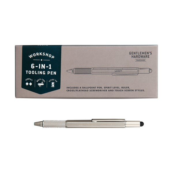 Sudraba daudzfunkcionālā pildspalva 6 in 1 Gentlemen´s Hardware -image-2