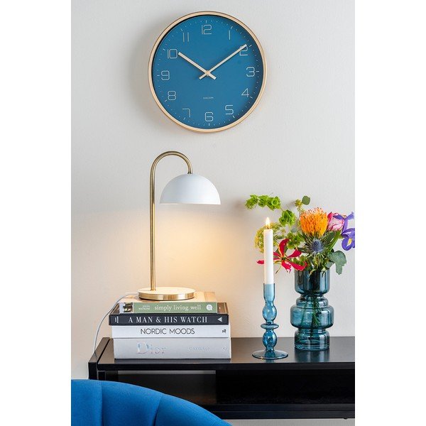 Zila stikla vāze PT LIVING Courtly, augstums 20 cm-image-1