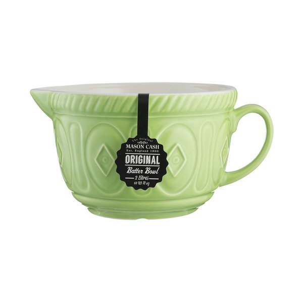 Gaiši zaļa keramikas bļoda ar piltuvi Mason Cash Batter, 2 l-image-1