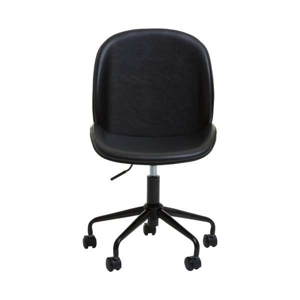 Melns mākslīgās ādas biroja krēsls Clinton – Premier Housewares-image-2