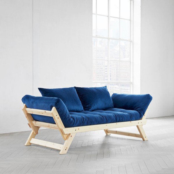 Mainīgs dīvāns Karup Bebop Natural/Velvet Navy-image-1