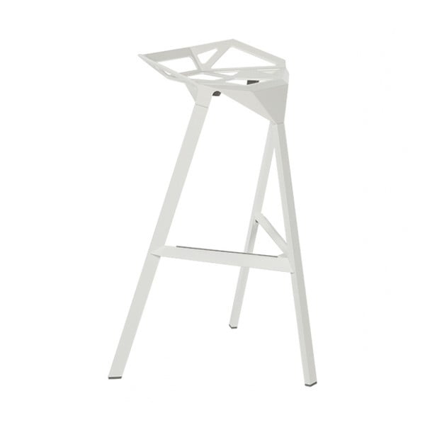 Balts bāra krēsls Magis One, augstums 74 cm