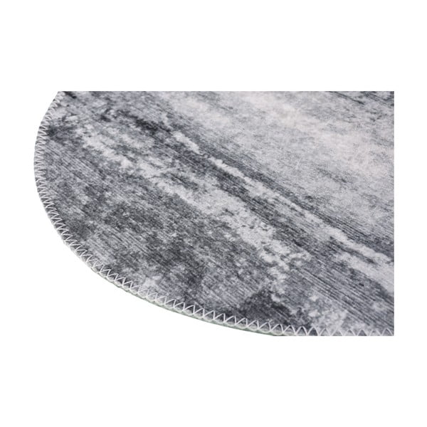 Pelēks mazgājams apaļš paklājs ø 100 cm – Vitaus-image-2