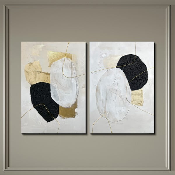 Gleznu komplekts ar roku apgleznotiem elementiem (2 gab.) 50x70 cm Crystal – Styler-image-3