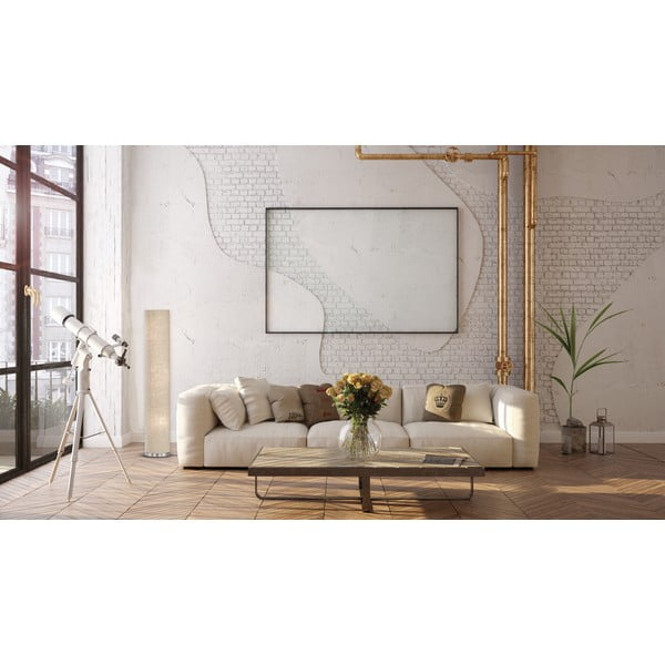 Bēša stāvlampa no auduma (augstums 110 cm) Thor – Fischer & Honsel-image-2