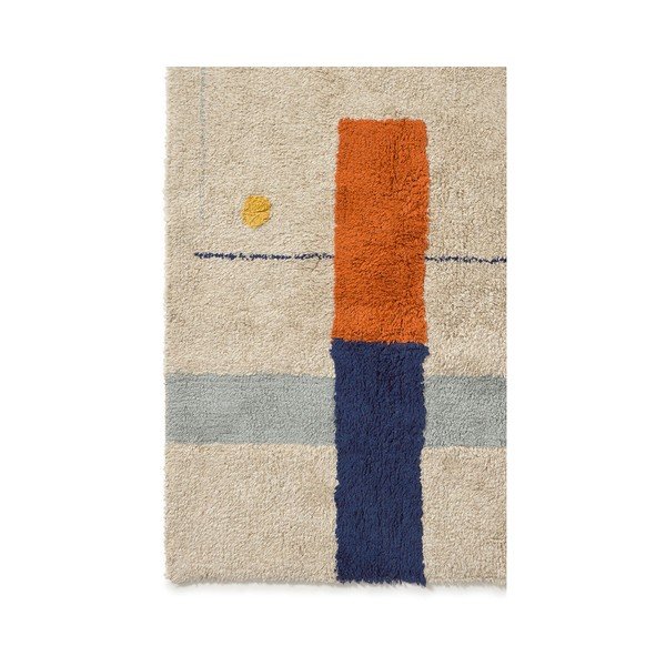 Bēšs mazgājams/ar rokām darināts kokvilnas paklājs 120x160 cm Geometrical Shapes – Lorena Canals-image-4