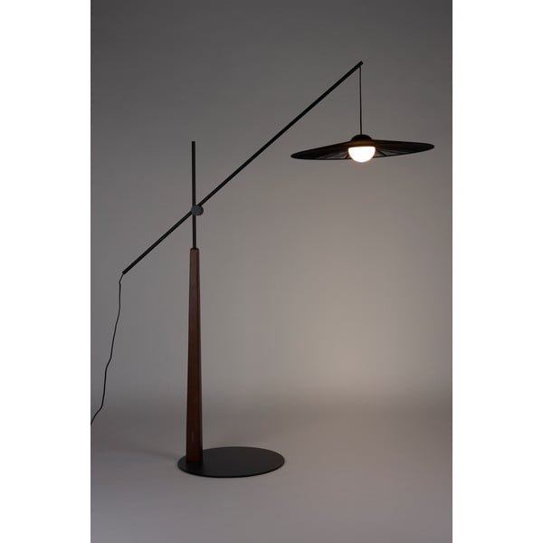 Melna/tumša dabīga toņa stāvlampa (augstums 200 cm) Belle – Zuiver-image-1
