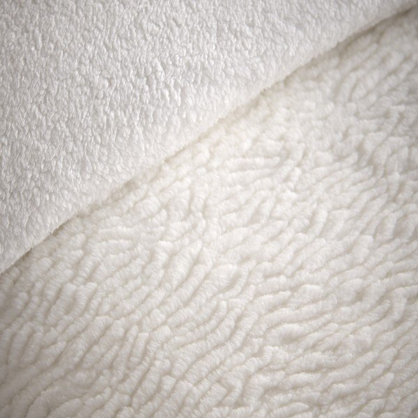 Krēmkrāsas divguļamā gultas veļa 200x200 cm Textured Wave Faux Fur – Catherine Lansfield-image-3