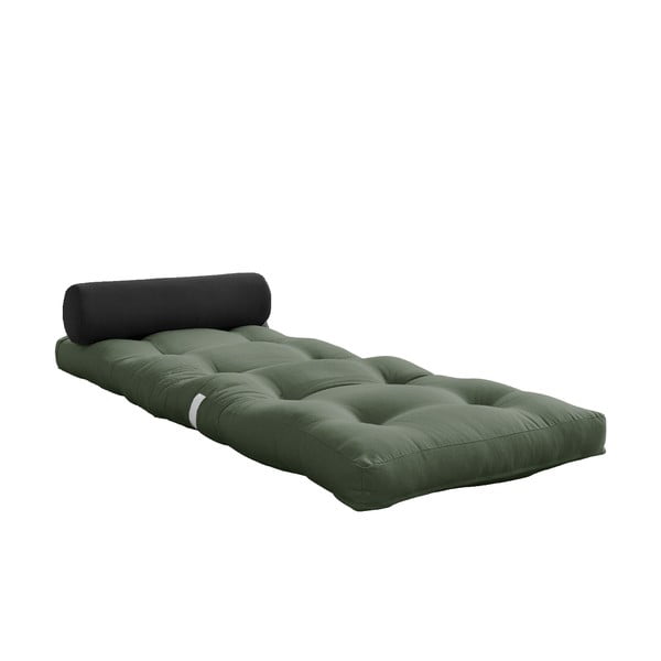 Zaļš/pelēks futona matracis 70x200 cm Wrap Olive Green/Dark Grey - Karup Design