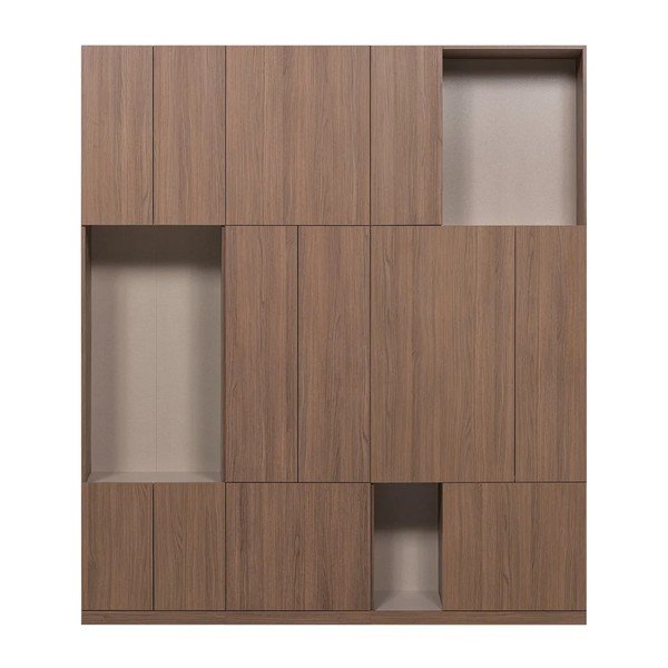 Tumša dabīga toņa modulārais skapis 188x215 cm Build – WOOOD