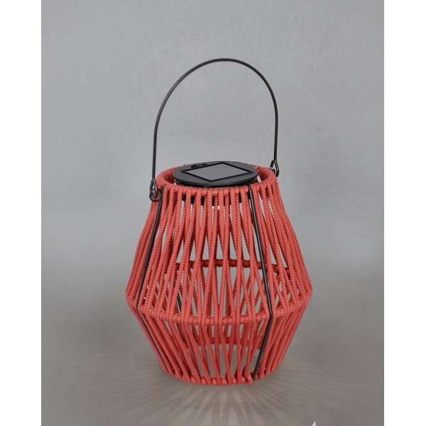 Sarkana LED laterna ar saules baterijām (augstums 17 cm) Juny – Yes Everyday-image-1