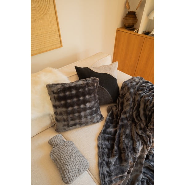 Pelēks mikroplīša pleds 150x200 cm Wave – Tiseco Home Studio-image-1