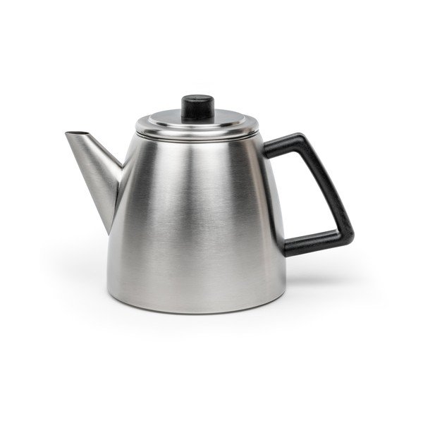 Sudraba krāsas nerūsējošā tērauda tējkanna ar sietiņu 1,1 l Duet Odense – Bredemeijer
