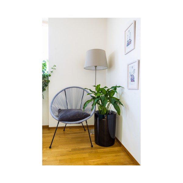 Melns pašapūdeņojošs pods Plastia Calimera B2, ø 50 cm-image-1