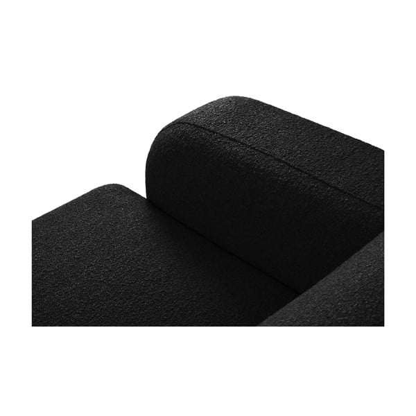 Melns stūra dīvāns no buklē auduma (ar labo stūri) Molino – Micadoni Home-image-4