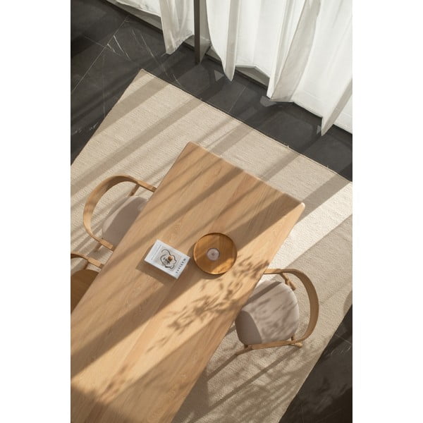 Ozola masīvkoka ēdamgalds 90x200 cm Derven – Gazzda-image-4