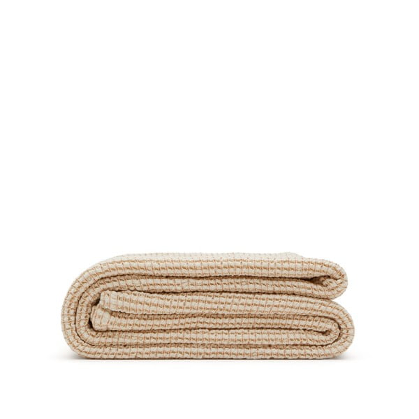 Bēšs kokvilnas gultas pārklājs 180x260 cm Senara – Kave Home-image-2