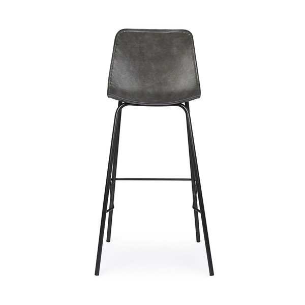 Tumši pelēks polsterēts bāra krēsls (sēdekļa augstums 75 cm) Kyra – Bizzotto-image-4