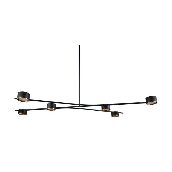 Melna metāla piekaramā lampa Coda – Trio Select