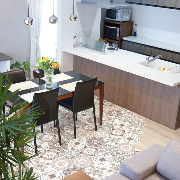 10 grīdas uzlīmju komplekts Ambiance Hexagons Cornalina, 40 x 90 cm-image-3