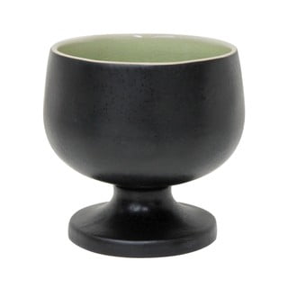 Gaiši zaļš ar melnu keramikas trauks uz kājiņas Costa Nova Riviera, 550 ml