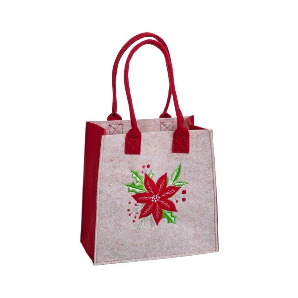Dāvanu maisiņš ar Ziemassvētku motīvu 23x12 cm Poinsettia – Casa Selección