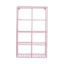 Gaiši rozā daudzlīmeņu tērauda sienas plaukts 30 cm Reja – PT LIVING