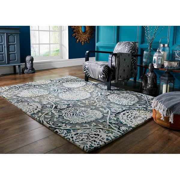 Pelēks ar rokām austs paklājs Flair Rugs Soho Vega, 120 x 170 cm-image-3