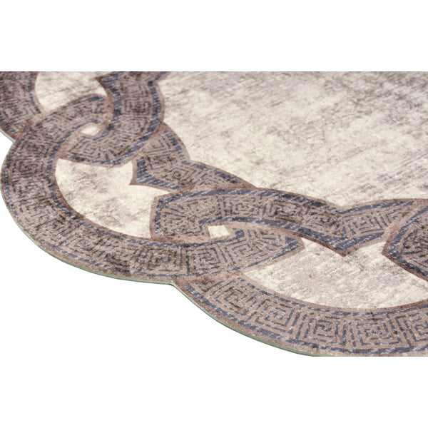 Bēšs apaļš paklājs ø 100 cm – Vitaus-image-2